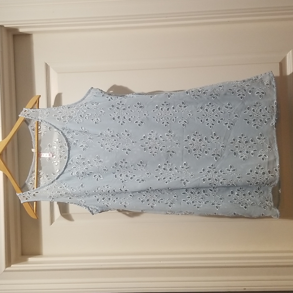 Sleeveless dress, baby-blue